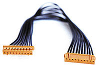  custom 2mm discrete wire cable assembly, flat panel display cable